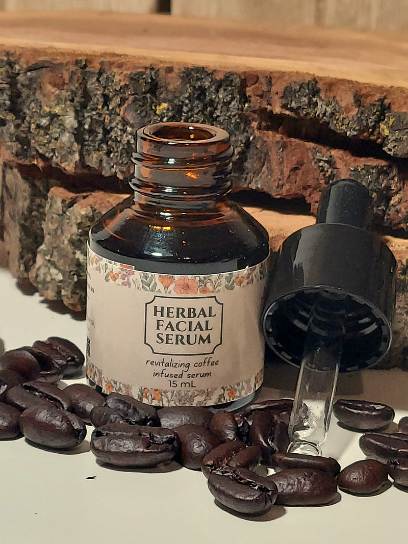 Herbal Facial Serum with Coffee- Raven Botanica