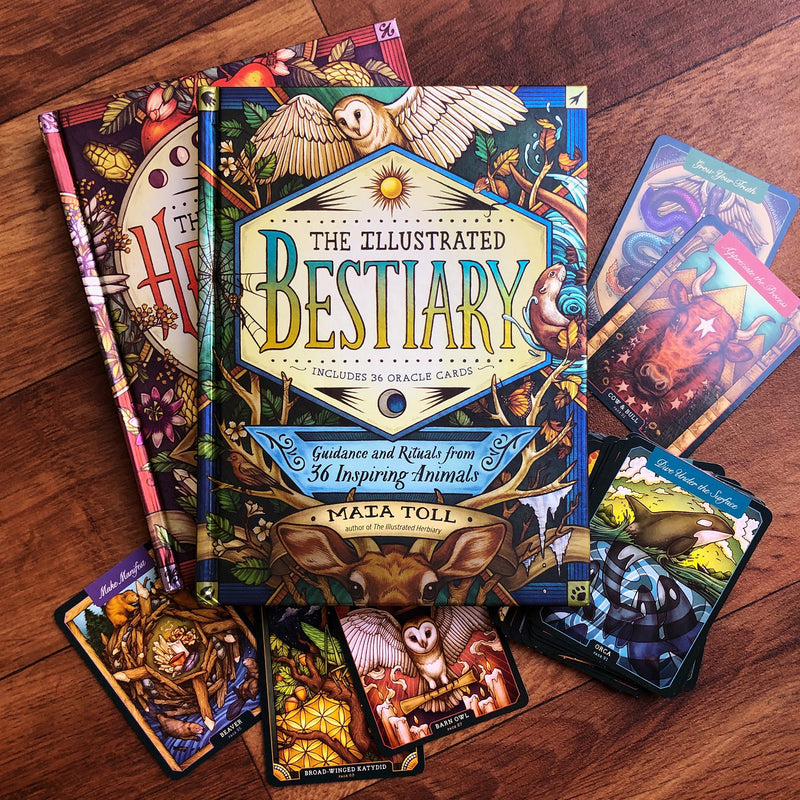 Book and Deck - The Illustrated Bestiary - Guidance and Rituals from 36 Inspiring Animals