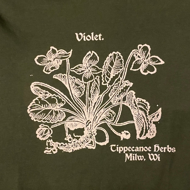 Violet Botanical Print Shirt
