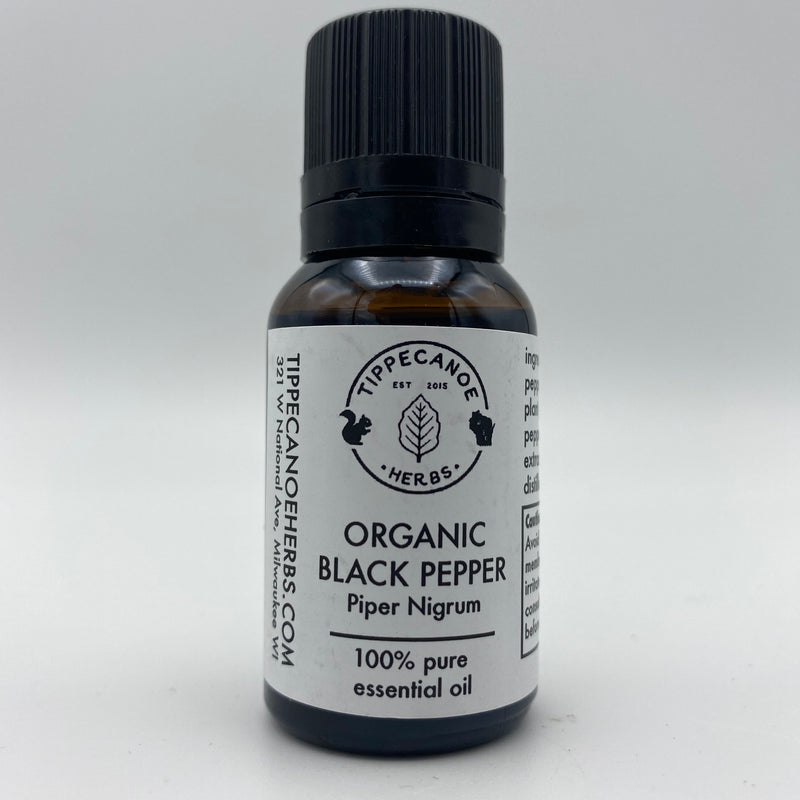 Black Pepper Essential Oil - Organic - Tippecanoe Herbs Herbalist Milwaukee
