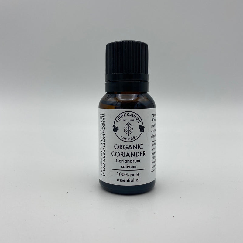 Coriander Essential Oil - Organic - Tippecanoe Herbs Herbalist Milwaukee