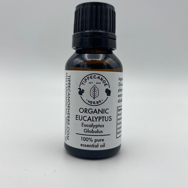 Eucalyptus Essential Oil- Organic - Tippecanoe Herbs Herbalist Milwaukee